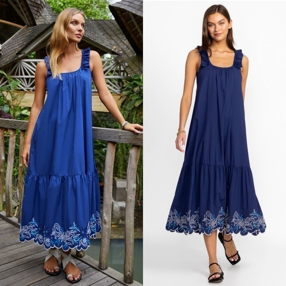JOHNNY WAS Yoko Eyelet Maxi Dress - Picture 3 of 15